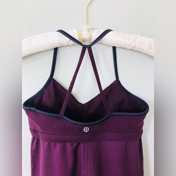 LULULEMON Bend and Flow Tank Top Hyper Stripe Gym Hot Yoga Spin EUC - Picture 5 of 5